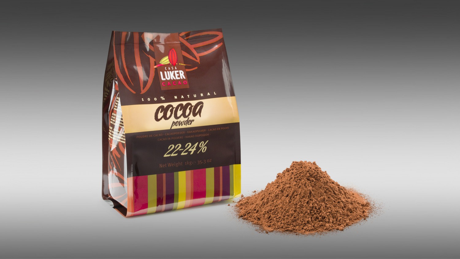Pures Kakaopulver mit Fettgehalt 22-24% - DILLICIOUS